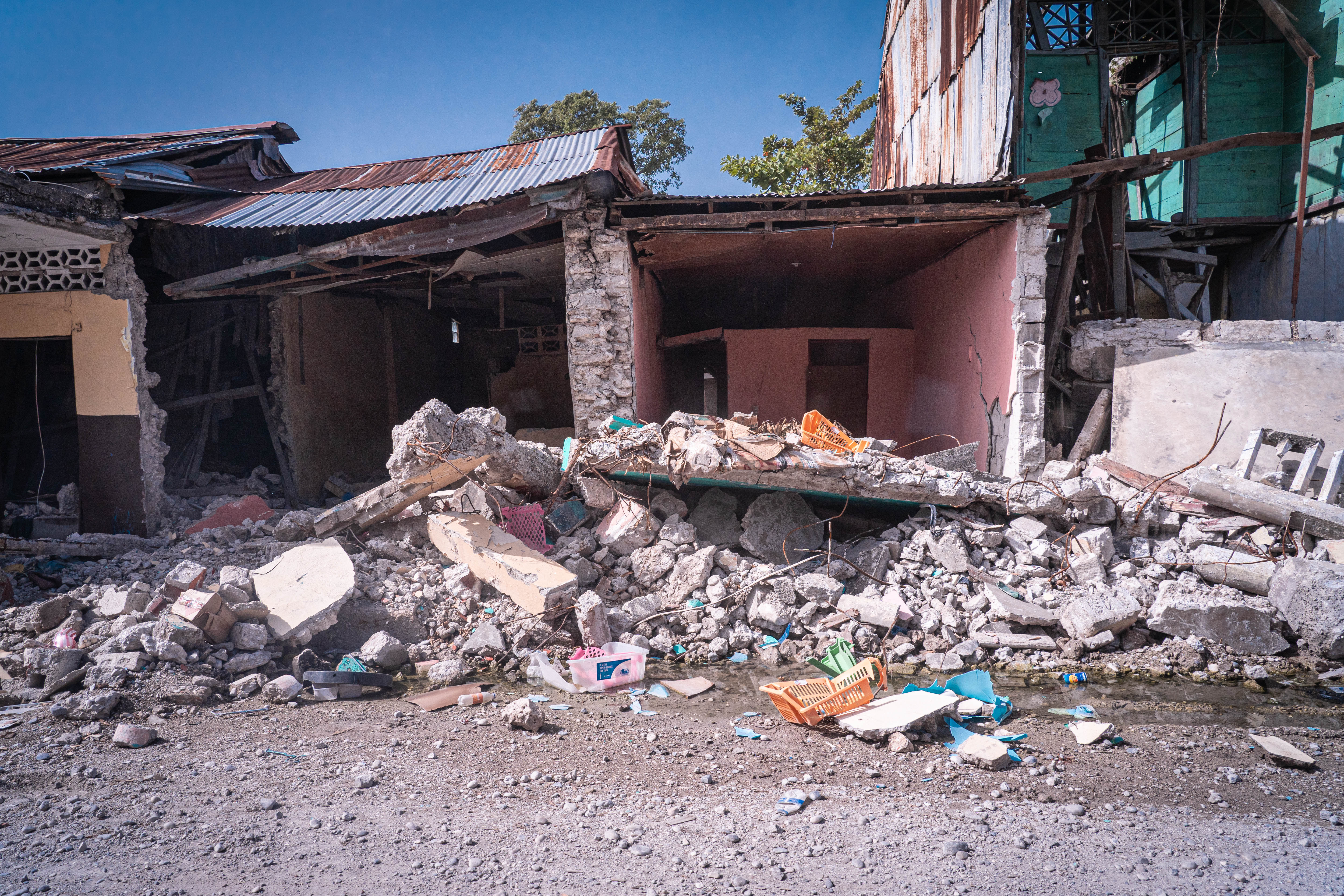 Förödelsen efter jordbävningen  i Haiti. Foto: Ocha 